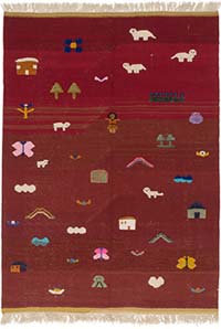 New Handwoven Turkish Kilim Rug - 5' 7" x 7' 10" (67" x 94")