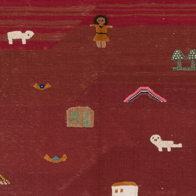 New Handwoven Turkish Kilim Rug - 5' 7" x 7' 10" (67" x 94") - K0091437