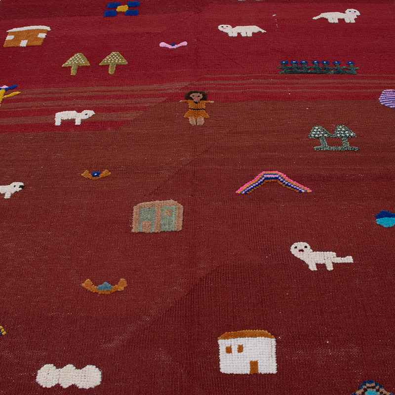New Handwoven Turkish Kilim Rug - 5' 7" x 7' 10" (67" x 94") - K0091437