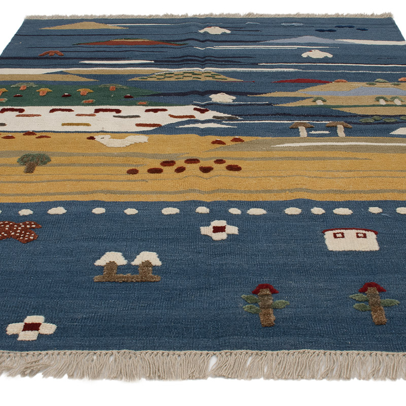 Nueva Alfombra Turca Kilim - 159 cm x 207 cm - K0091438