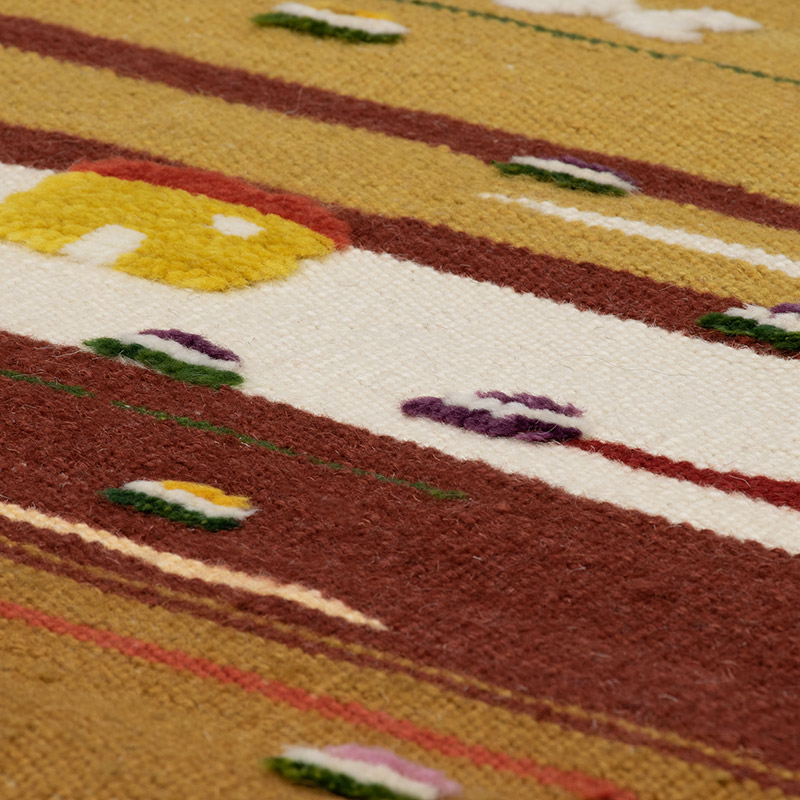 New Handwoven Turkish Kilim Rug - 3' 6" x 4' 2" (42" x 50") - K0091439