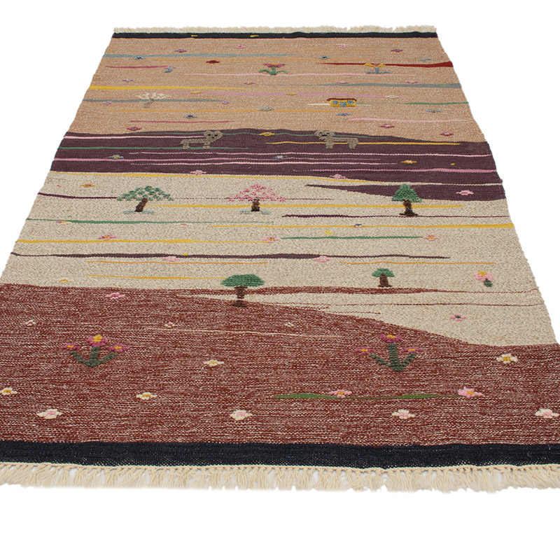New Handwoven Turkish Kilim Rug - 107 cm x 182 cm - K0091441