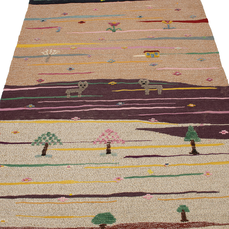 New Handwoven Turkish Kilim Rug - 107 cm x 182 cm - K0091441