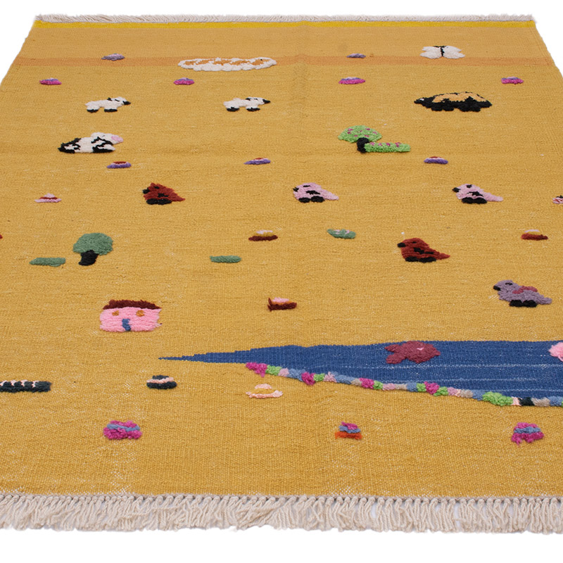 Yeni Kök Boya El Dokuma Kilim - 128 cm x 172 cm - K0091447