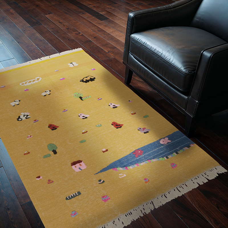 Yeni Kök Boya El Dokuma Kilim - 128 cm x 172 cm - K0091447