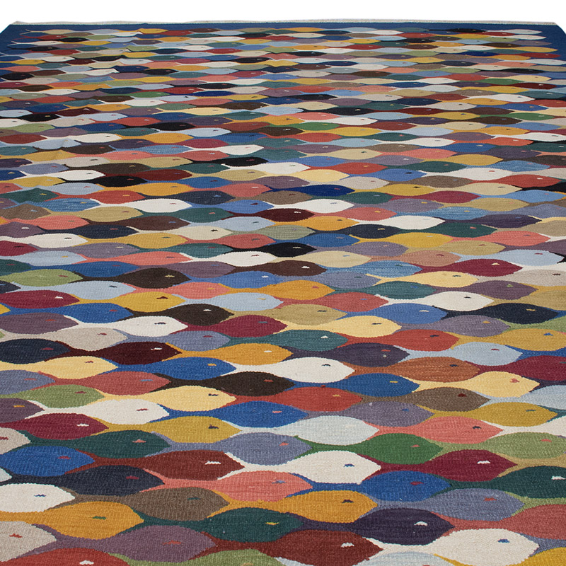 New Handwoven Turkish Kilim Rug - 9' 11" x 13' 7" (119" x 163") - K0091449