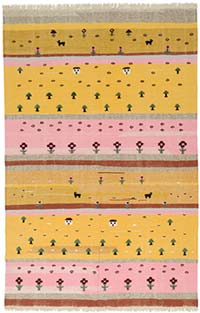 New Handwoven Turkish Kilim Rug - 7' 1" x 10' 10" (85" x 130")