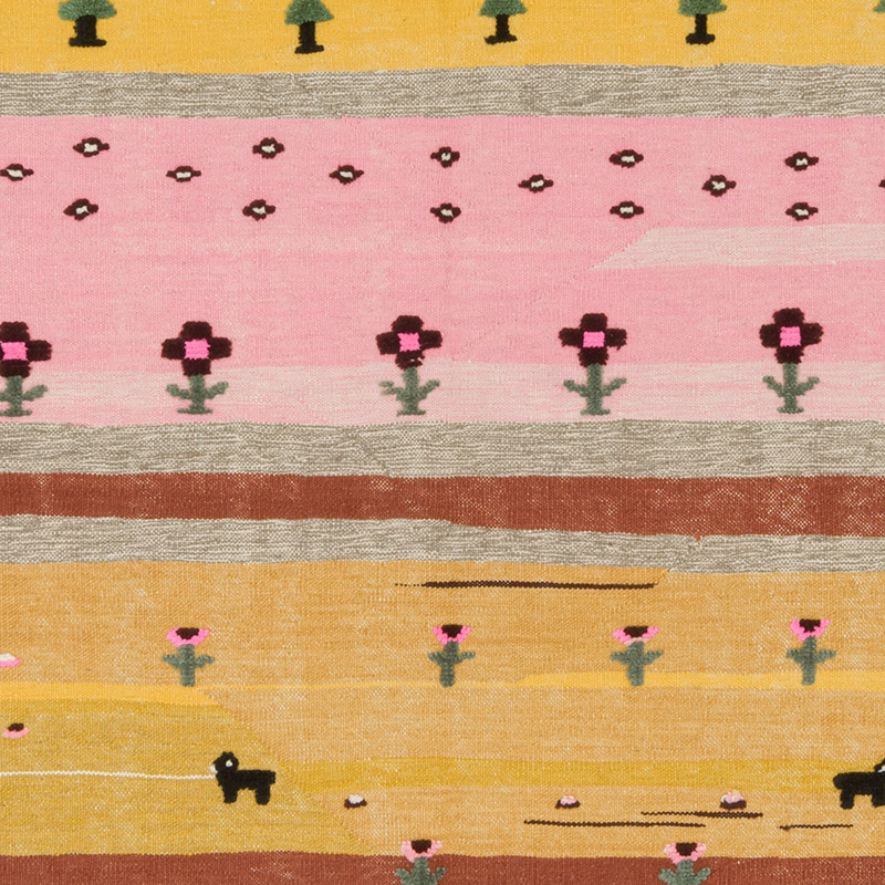 New Handwoven Turkish Kilim Rug - 7' 1" x 10' 10" (85" x 130") - K0091450
