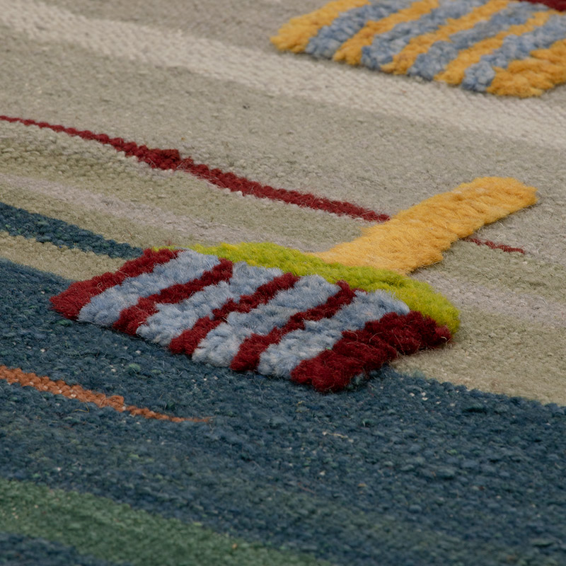 New Handwoven Turkish Kilim Rug - 3' 6" x 5' 4" (42" x 64") - K0091452