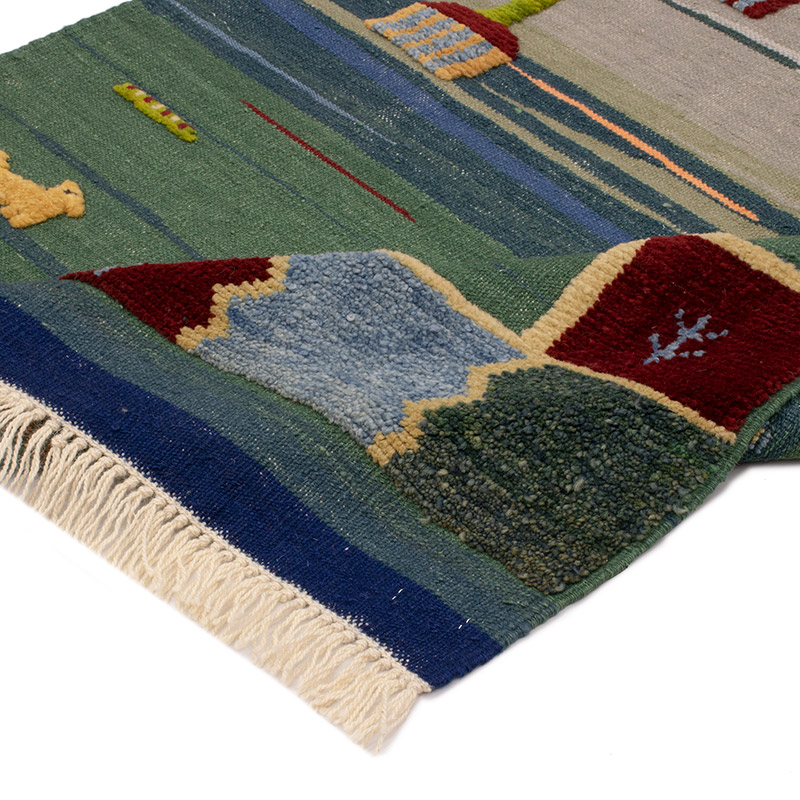 New Handwoven Turkish Kilim Rug - 3' 6" x 5' 4" (42" x 64") - K0091452