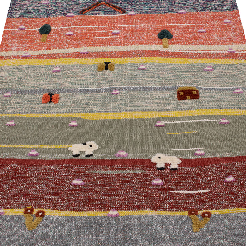 New Handwoven Turkish Kilim Rug - 3' 6" x 5' 6" (42" x 66") - K0091453
