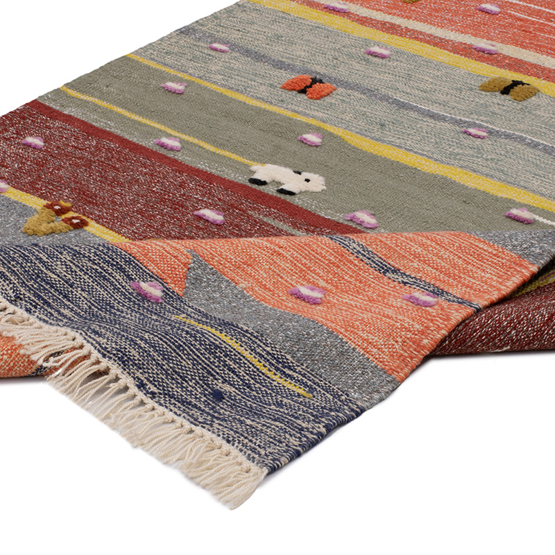 New Handwoven Turkish Kilim Rug - 3' 6" x 5' 6" (42" x 66") - K0091453