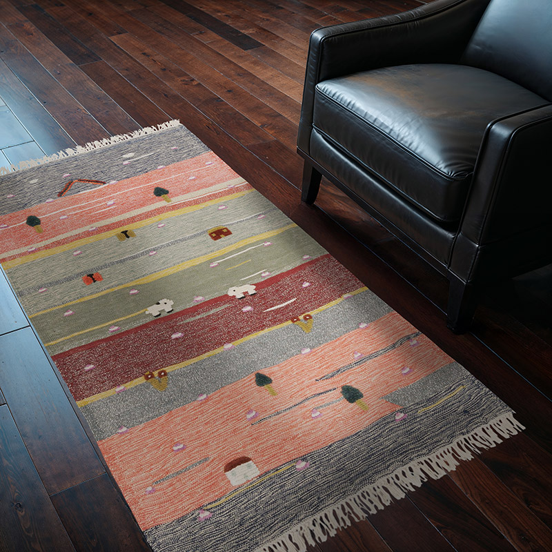 New Handwoven Turkish Kilim Rug - 3' 6" x 5' 6" (42" x 66") - K0091453