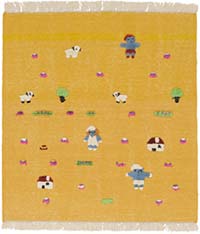 New Handwoven Turkish Kilim Rug - 4' 2" x 4' 6" (50" x 54")
