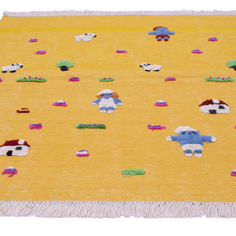 Yeni Kök Boya El Dokuma Kilim - 126 cm x 136 cm - K0091454
