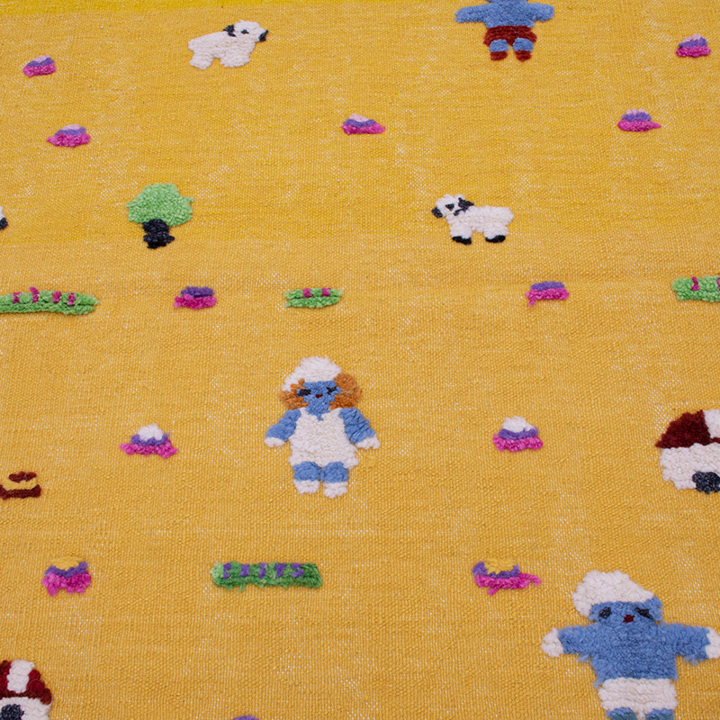 Yeni Kök Boya El Dokuma Kilim - 126 cm x 136 cm - K0091454