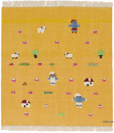 Yeni Kök Boya El Dokuma Kilim - 126 cm x 136 cm