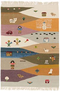 New Handwoven Turkish Kilim Rug - 105 cm x 148 cm