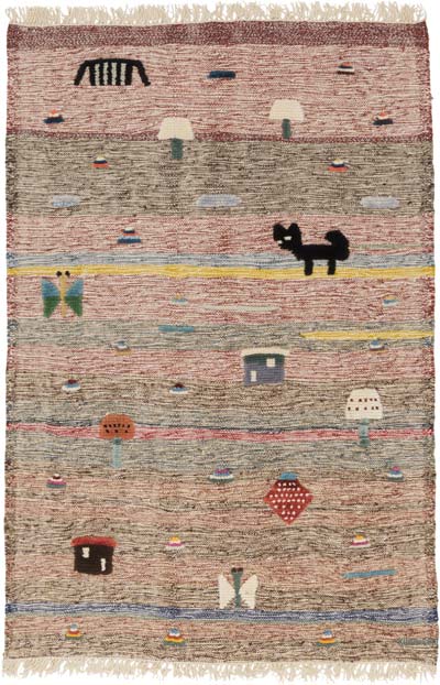 New Handwoven Turkish Kilim Rug - 3' 7" x 5' 3" (43" x 63")
