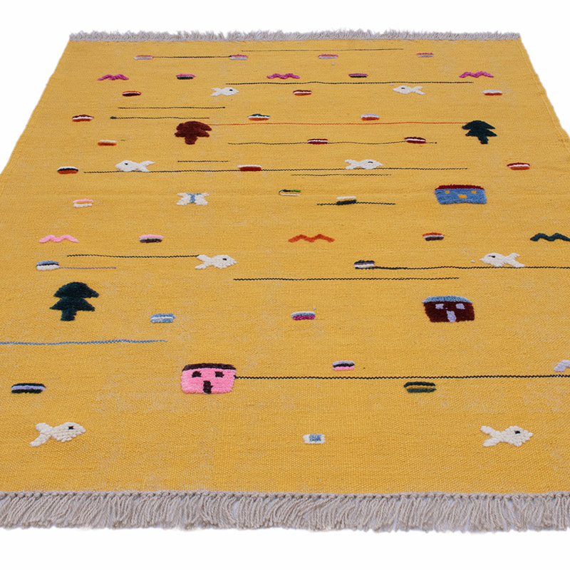 Yeni Kök Boya El Dokuma Kilim - 121 cm x 175 cm - K0091457