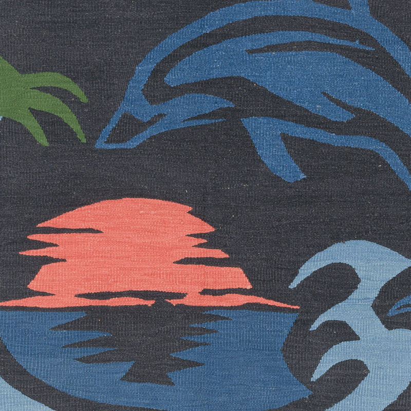 New Handwoven Turkish Kilim Rug - 5' 10" x 4' 7" (70" x 55") - K0091458