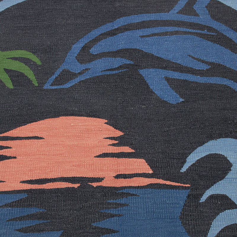 New Handwoven Turkish Kilim Rug - 5' 10" x 4' 7" (70" x 55") - K0091458