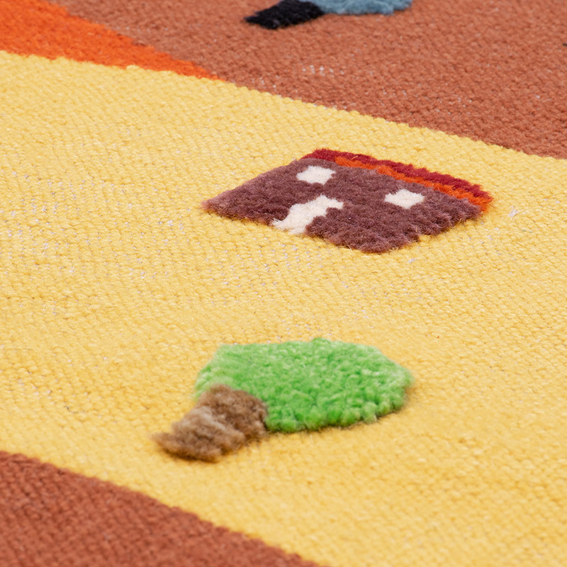 New Handwoven Turkish Kilim Rug - 4' 6" x 5' 10" (54" x 70") - K0091462