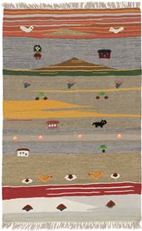 Yeni Kök Boya El Dokuma Kilim - 100 cm x 157 cm
