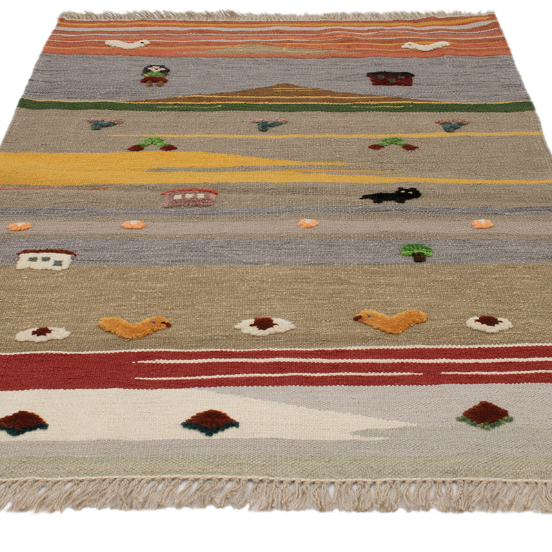 Yeni Kök Boya El Dokuma Kilim - 100 cm x 157 cm - K0091465