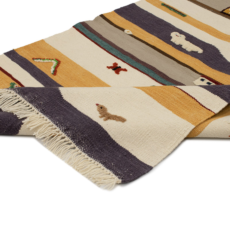 New Handwoven Turkish Kilim Rug - 3' 5" x 5' 2" (41" x 62") - K0091467