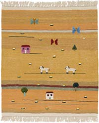 Yeni Kök Boya El Dokuma Kilim - 101 cm x 116 cm