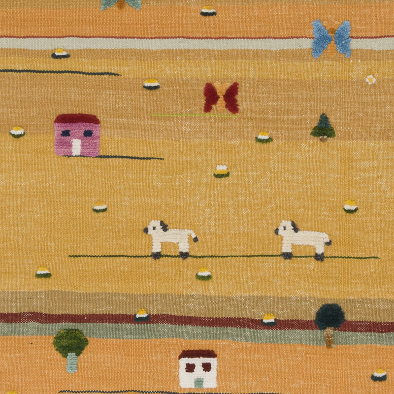 Yeni Kök Boya El Dokuma Kilim - 101 cm x 116 cm - K0091468
