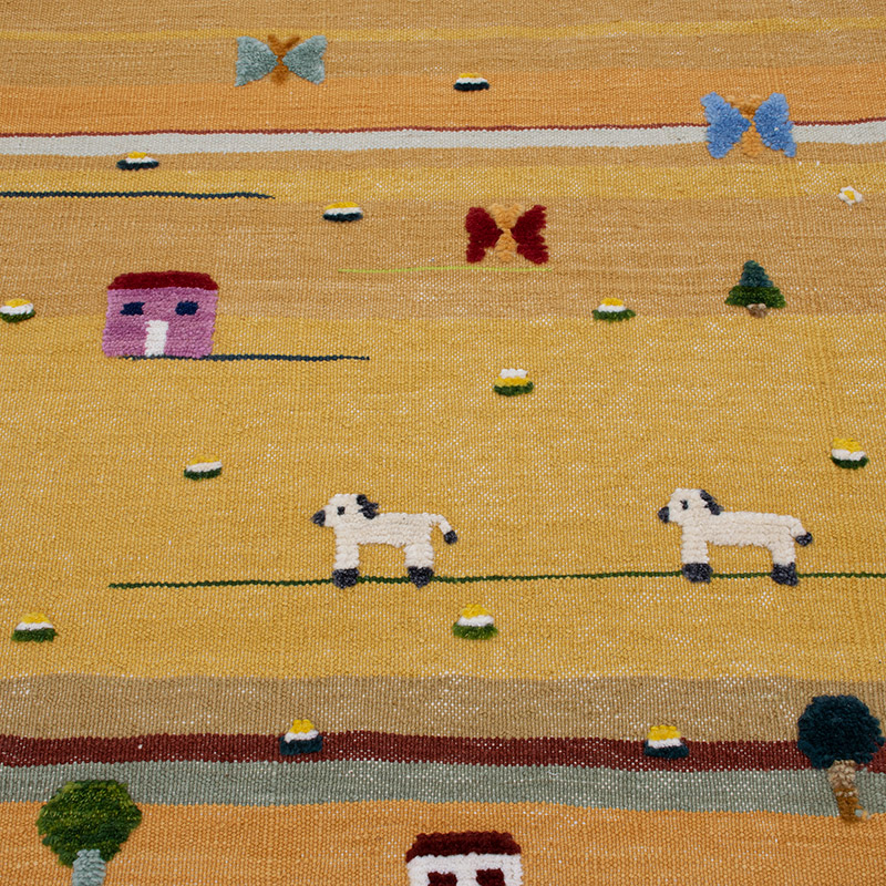 Yeni Kök Boya El Dokuma Kilim - 101 cm x 116 cm - K0091468