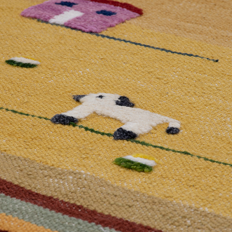 Yeni Kök Boya El Dokuma Kilim - 101 cm x 116 cm - K0091468