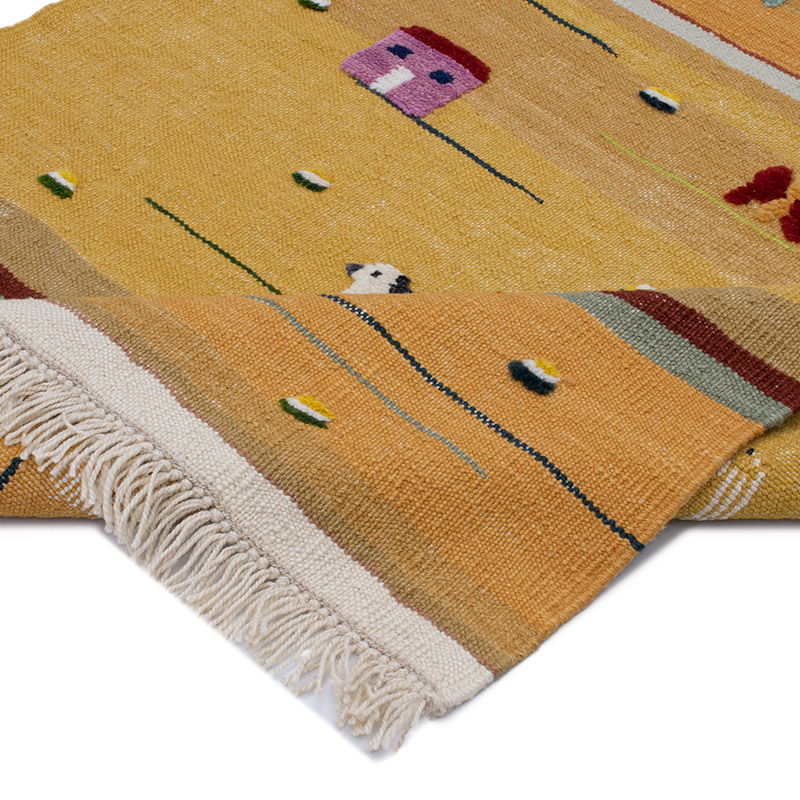 Yeni Kök Boya El Dokuma Kilim - 101 cm x 116 cm - K0091468