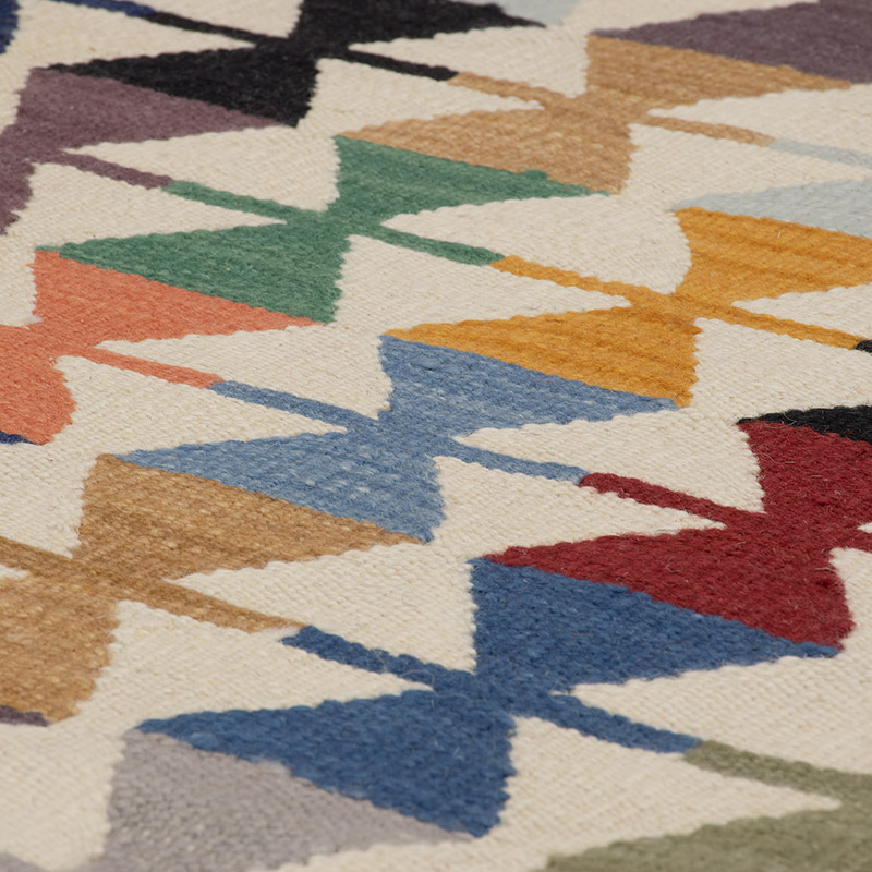 New Handwoven Turkish Kilim Rug - 5' 1" x 6' 11" (61" x 83") - K0091469