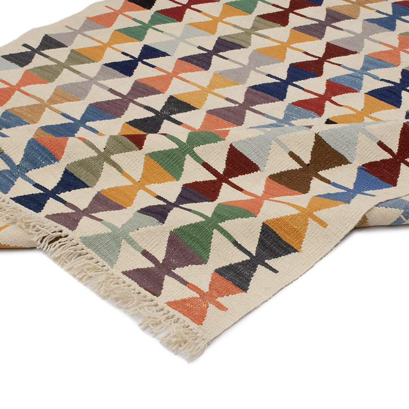 New Handwoven Turkish Kilim Rug - 5' 1" x 6' 11" (61" x 83") - K0091469