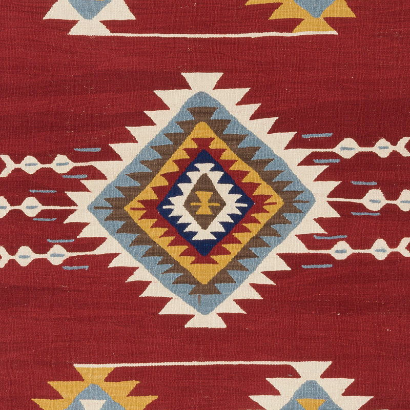 New Handwoven Turkish Kilim Rug - 4'  x 6' 3" (48" x 75") - K0091470