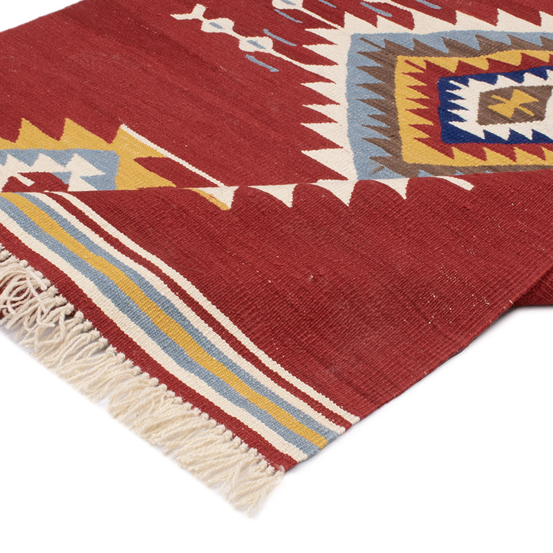 New Handwoven Turkish Kilim Rug - 4'  x 6' 3" (48" x 75") - K0091470