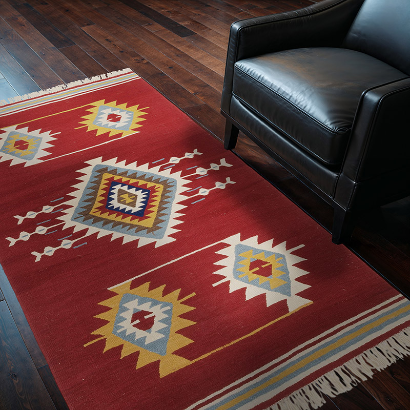 New Handwoven Turkish Kilim Rug - 4'  x 6' 3" (48" x 75") - K0091470