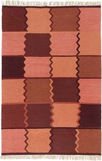 New Handwoven Turkish Kilim Rug - 4' 1" x 6' 2" (49" x 74")