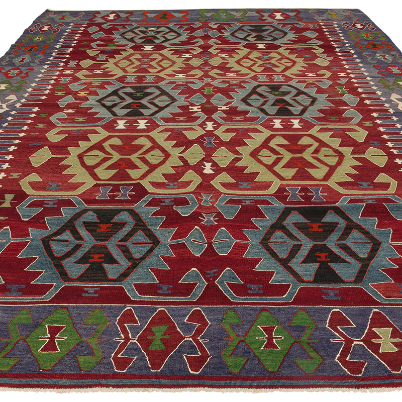 Vintage Denizli Kilim Rug - K0091473
