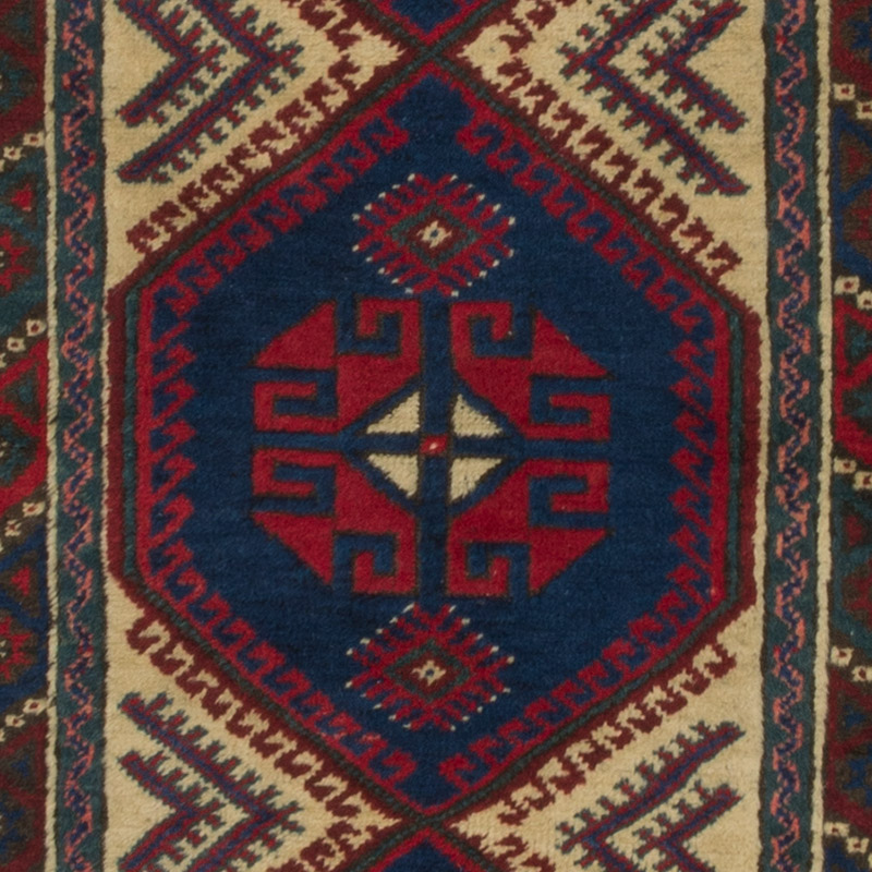 Pasillo Vintage Turco Anudado a Mano - 72 cm x 311 cm - K0091477
