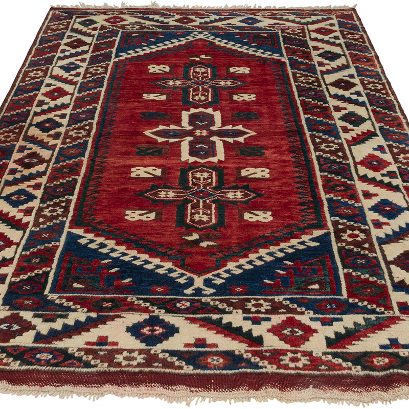 Vintage Turkish Hand-Knotted Rug - 4'  x 6' 7" (48" x 79") - K0091478