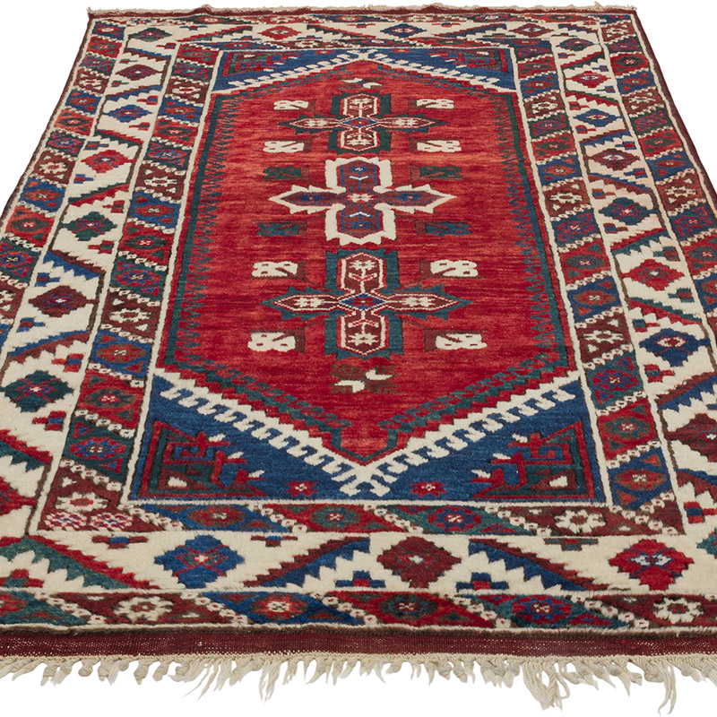 Vintage Turkish Hand-Knotted Rug - 4'  x 6' 7" (48" x 79") - K0091478