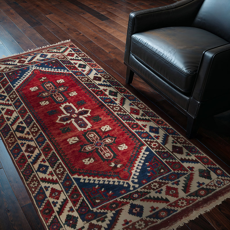 Vintage Turkish Hand-Knotted Rug - 4'  x 6' 7" (48" x 79") - K0091478