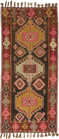 Vintage Kars Kilim Rug