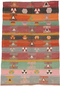 Vintage Denizli Kilim Rug