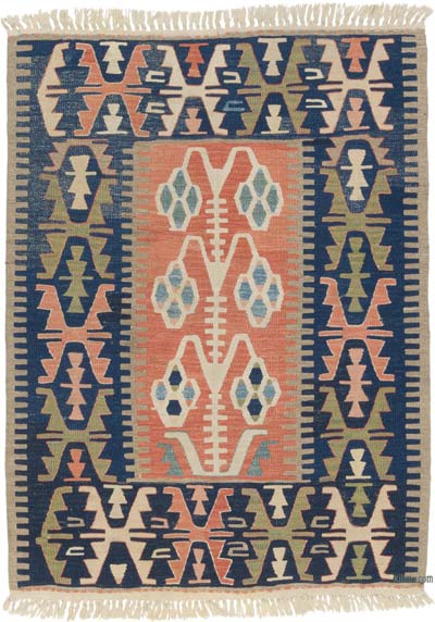 Yeni Kök Boya El Dokuma Kilim - 105 cm x 141 cm