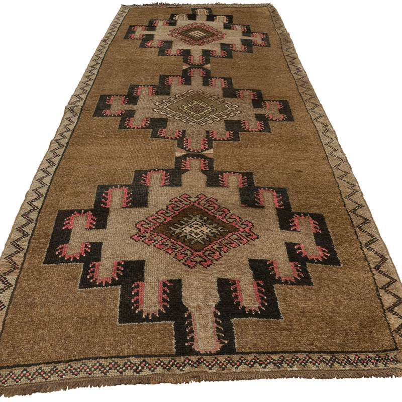 Vintage Turkish Hand-Knotted Runner - 3' 9" x 11' 3" (45" x 135") - K0091497